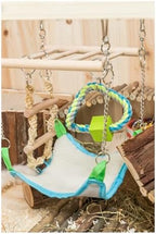 Trixie small animal suspension bridge fleece hammock detail
