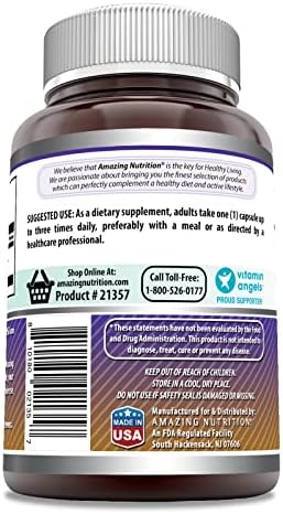 Amazing Nutrition L-Arginine 250 capsule count label