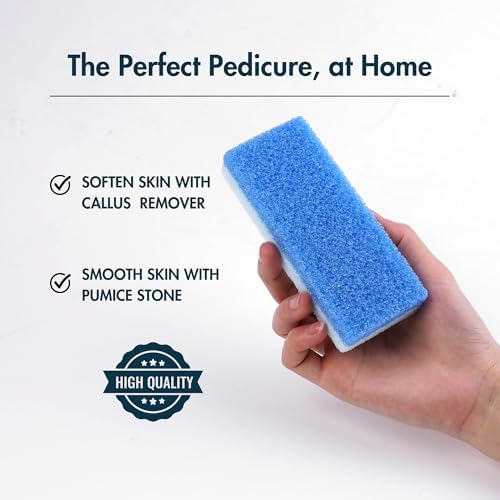 Blue and white double sided foot callus remover stones for cracked heels