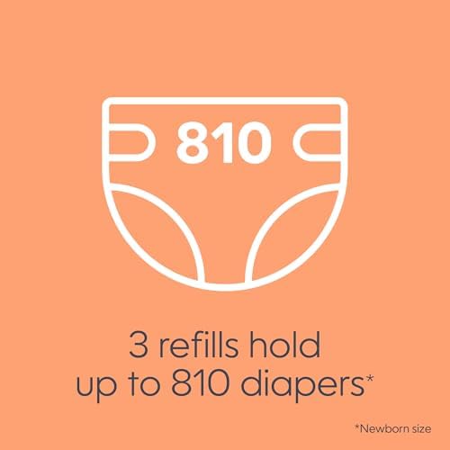 Diaper Genie refill bags stacked to show total capacity