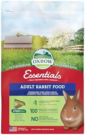 USA imported Timothy hay based adult rabbit pellets close up packaging