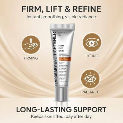 Botanikind anti-wrinkle eye primer cream being applied to the under-eye area to reduce puffiness.