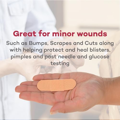 Flexible fabric wound patch being applied to skin for protection