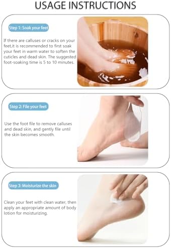 Complete packaging view of the professional glass foot file set for men and women.