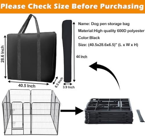 LWFCOEE heavy duty dog playpen bag with reinforced carrying handles for outdoor travel.