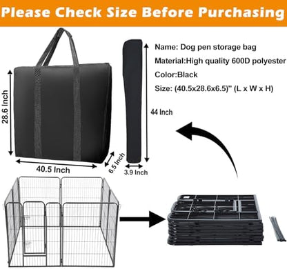 LWFCOEE heavy duty dog playpen bag with reinforced carrying handles for outdoor travel.