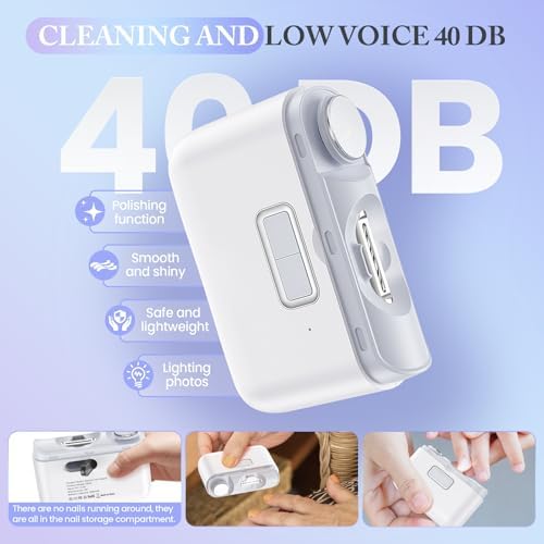 Feteieau portable electric nail clipper white design