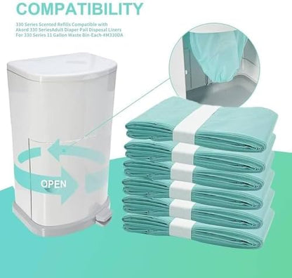 GDXXYKJ 6 pack diaper liner refills stack view