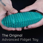 Person using Morf Fidget Worm at an office desk