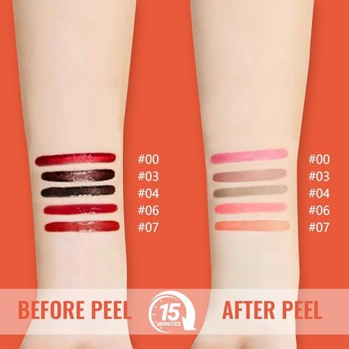 Vevivia 4pcs Lip Stain Peel Off - Lip Liner Stain Long Lasting Waterproof with Tweezer,2-in-1 Lip Liner Matte, Non-Stick Cup,Stay On All Day,Perfect for Gift(Cocoa+Rose+Nude+Mauve) - Image 5