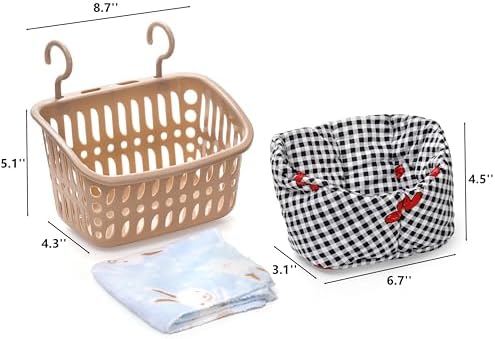 Rat hammock inside a wire cage showing secure hook attachment