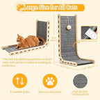 Nxwjoy large cat scratcher mat stable wooden base perspective