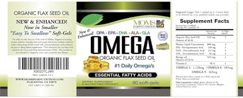 Authentic USA imported gluten free omega 3 6 9 softgels over 2800 milligram strength.