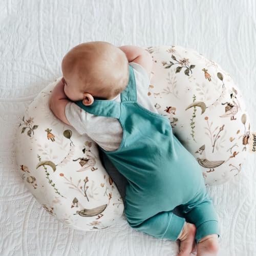 Grssder breastfeeding pillow slipcover showing hidden zipper detail