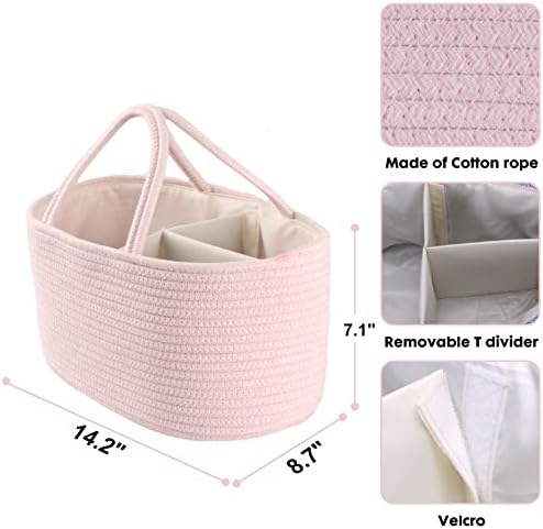 Portable diaper caddy organizer for changing table