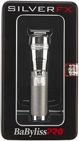 Close up of BaBylissPRO Barberology hair trimmer zero gap adjustable stainless steel T blade