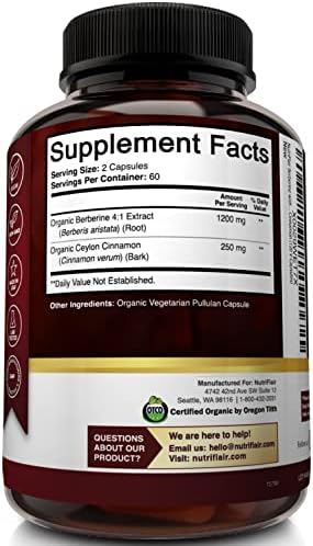 NutriFlair Berberine dietary supplement capsule quality check