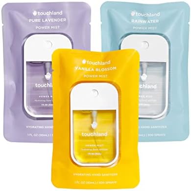 Touchland hand sanitizer spray Blossom Trio set with floral scented travel mists