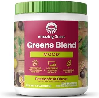 Amazing Grass Greens Blend Mood Passionfruit Citrus front view