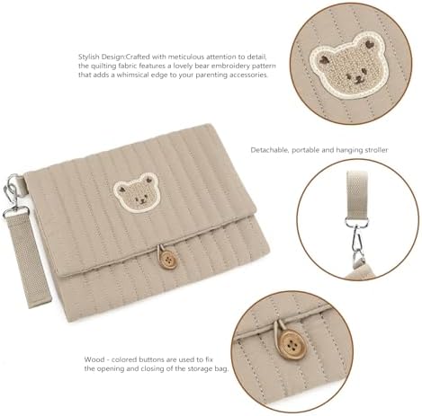 Momigo neutral tone baby organizer pouch lifestyle arrangement