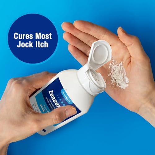 Zeasorb jock itch powder back label with ingredients and usage instructions