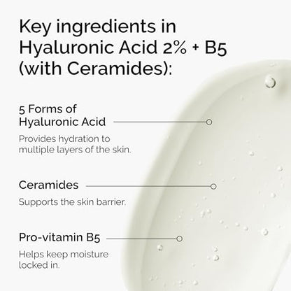 Water-based hyaluronic treatment with vitamin B5 for moisture barrier