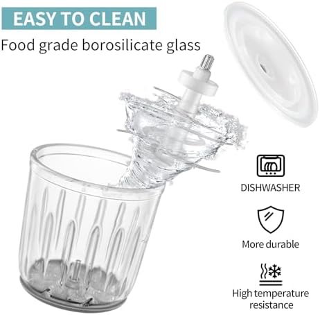 Vroyuir infant food grinder showing top one touch power button operation