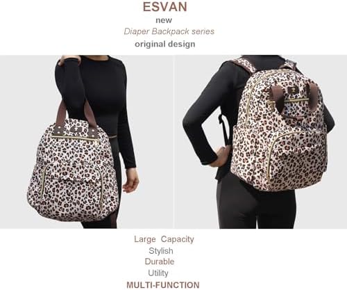 Esvan linen canvas laptop backpack featuring top grab handles