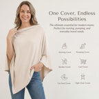 Konssy multi-use nursing cover used as car seat canopy