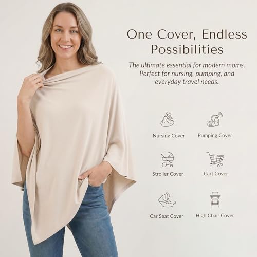 Konssy multi-use nursing cover used as car seat canopy