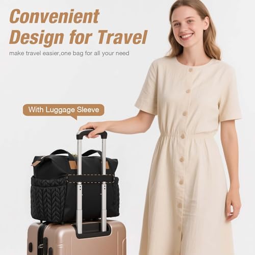 Tonyeee quilted diaper bag in use for labor and delivery