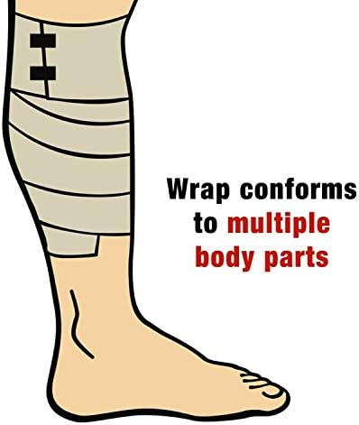 Beige 2 inch width compression bandage for wrist and foot injuries