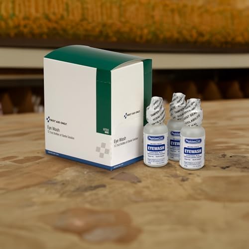 Emergency eye wash station refill bottles by First Aid Only