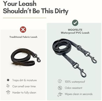 Close up of Woofelite leash adjustable D-rings