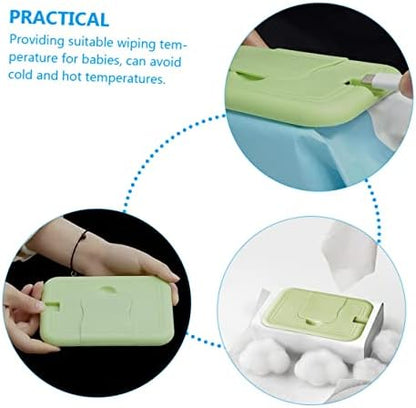 Open baby wipe warmer showing internal heating mechanism