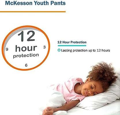 McKesson Large to Extra Large Training Pants displaying the absorbent core layer and leg gathers.