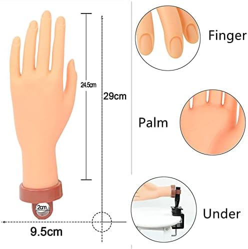 Close up of Nailwind mannequin hand fingers
