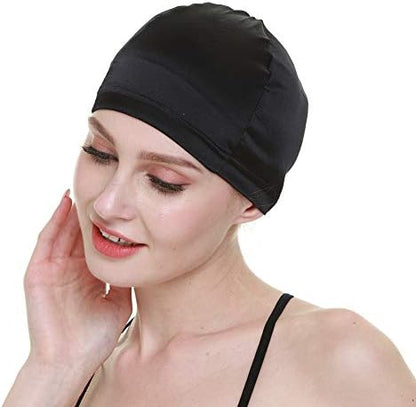 Folded FocusCare mulberry silk cap for storage