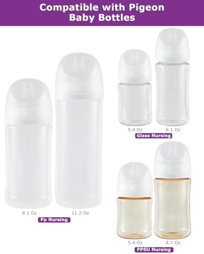 Six count premium silicone replacement nipples for standard bottles