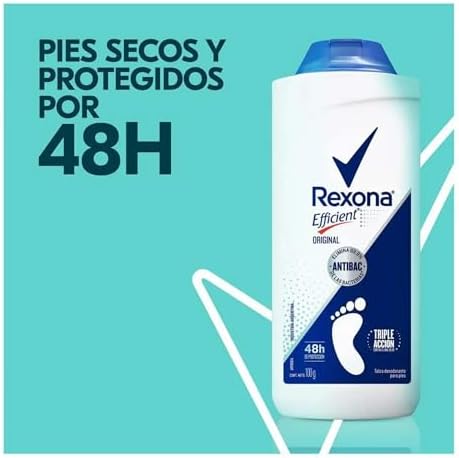 Re-xo-na Efficient Original Foot Powder â€“ Triple Action Foot & Shoe Talc | Moisture Absorption | Long-Lasting Freshness | Control de Olores | Talco Para Pies y Zapatos - Image 4