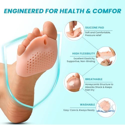 8 piece set of washable and reusable orthotic foot inserts