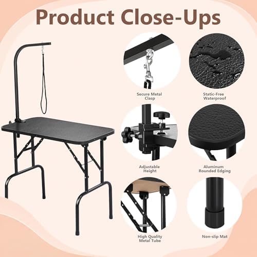 Under-table metal mesh accessory storage tray