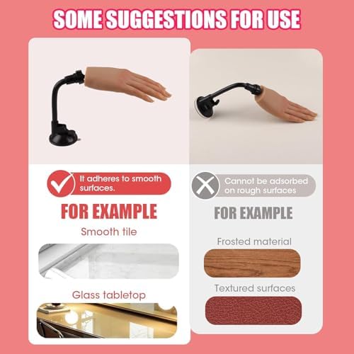 Side profile of posable KnowU silicone hand for nail art