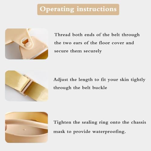 Shanzhinan ostomy waterproof shield with the adjustable elastic buckle waist belt fully extended.