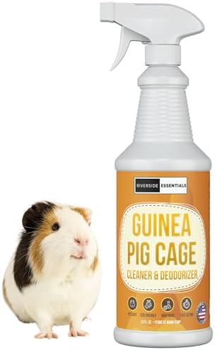 Non toxic small animal habitat deodorizer spray for guinea pig enclosures side view