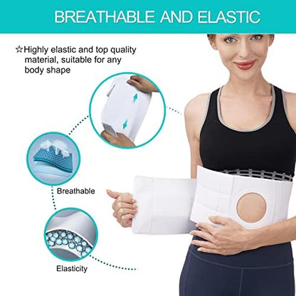 TANDCF ostomy hernia belt extra small size side view illustrating fabric thickness