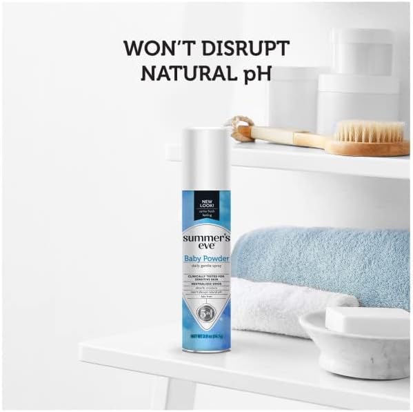 Ingredients label of Summer's Eve feminine spray showing talc-free formula.