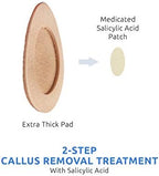 Protective foam callus cushions for reducing shoe friction and pressure.
