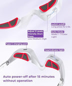 Authentic USA imported under eye therapy device displaying multi wavelength spectrum options.