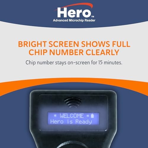 Components of Hero microchip scanner set including case and battery